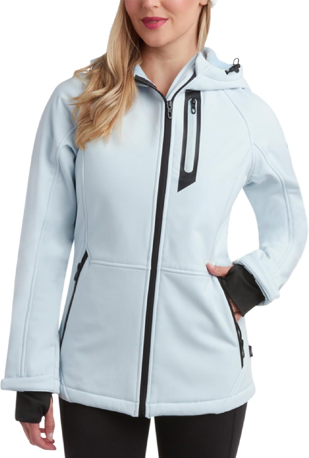 Womens Softshell Jacket - Lightweight Terry Fleece Hoodies for Women Water Resistant Zip Up Womens Windbreaker Jacket