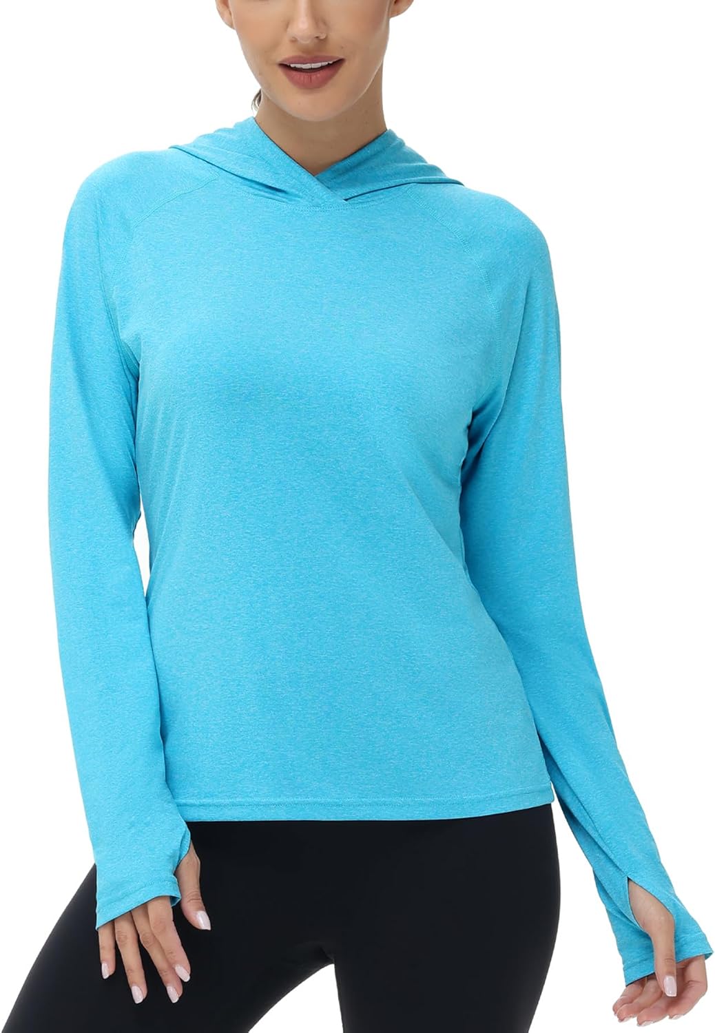 Womens Long Sleeve Rash Guard, Lightweight UV Sun Protection Shirts, Hiking Outdoor Running Fishing Clothing