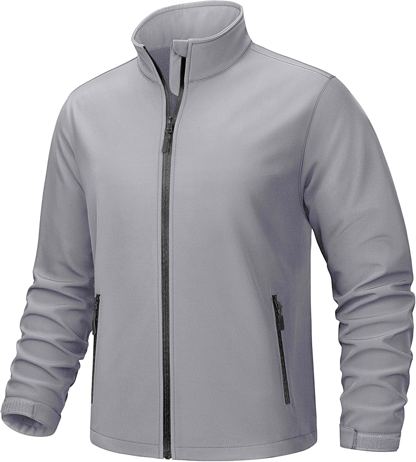 Men's Lightweight Softshell Jacket Waterproof Lightweight Fleece Lined Winter Coat with 4 Pockets Windbreaker