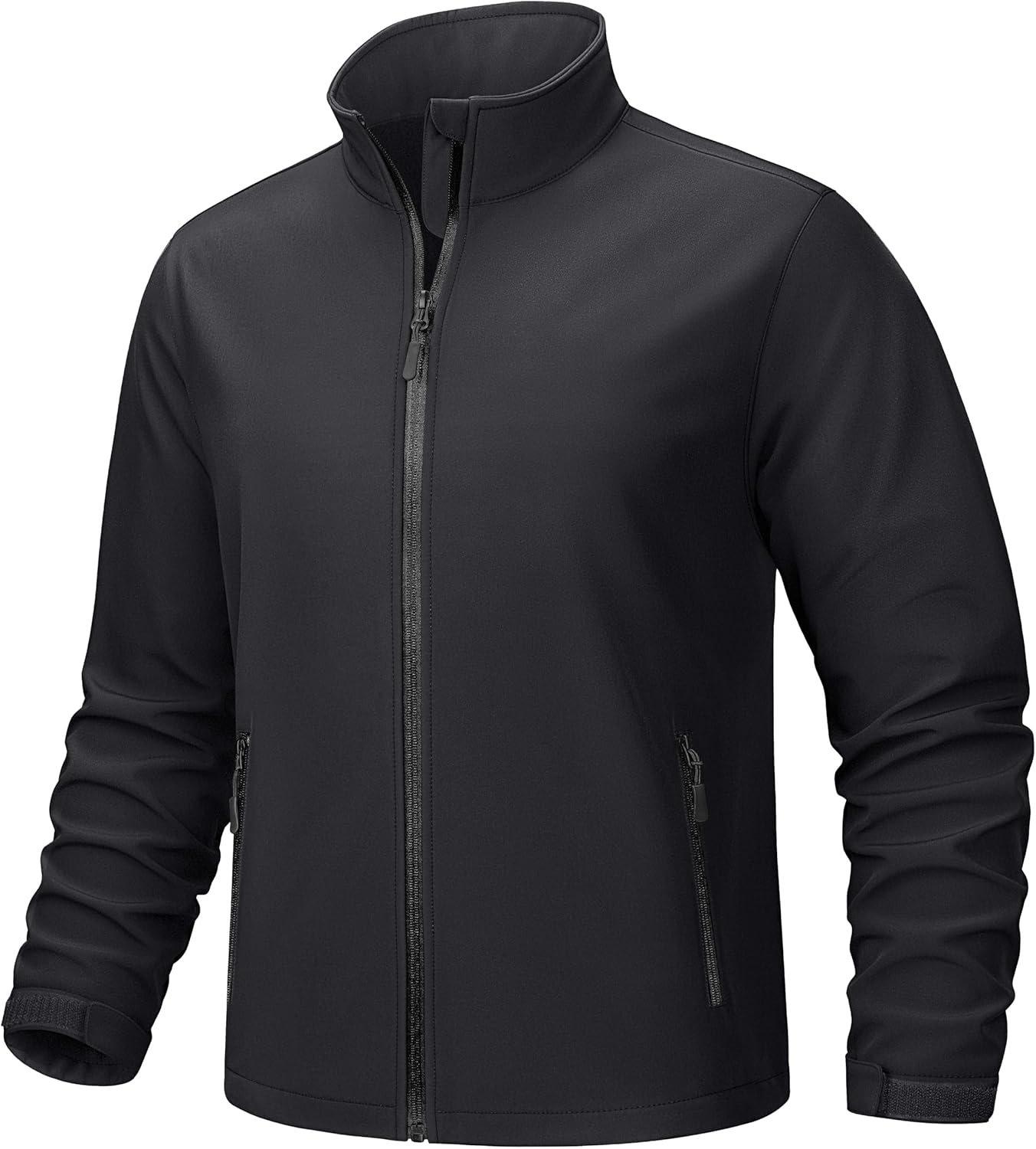 Men's Lightweight Softshell Jacket Waterproof Lightweight Fleece Lined Winter Coat with 4 Pockets Windbreaker